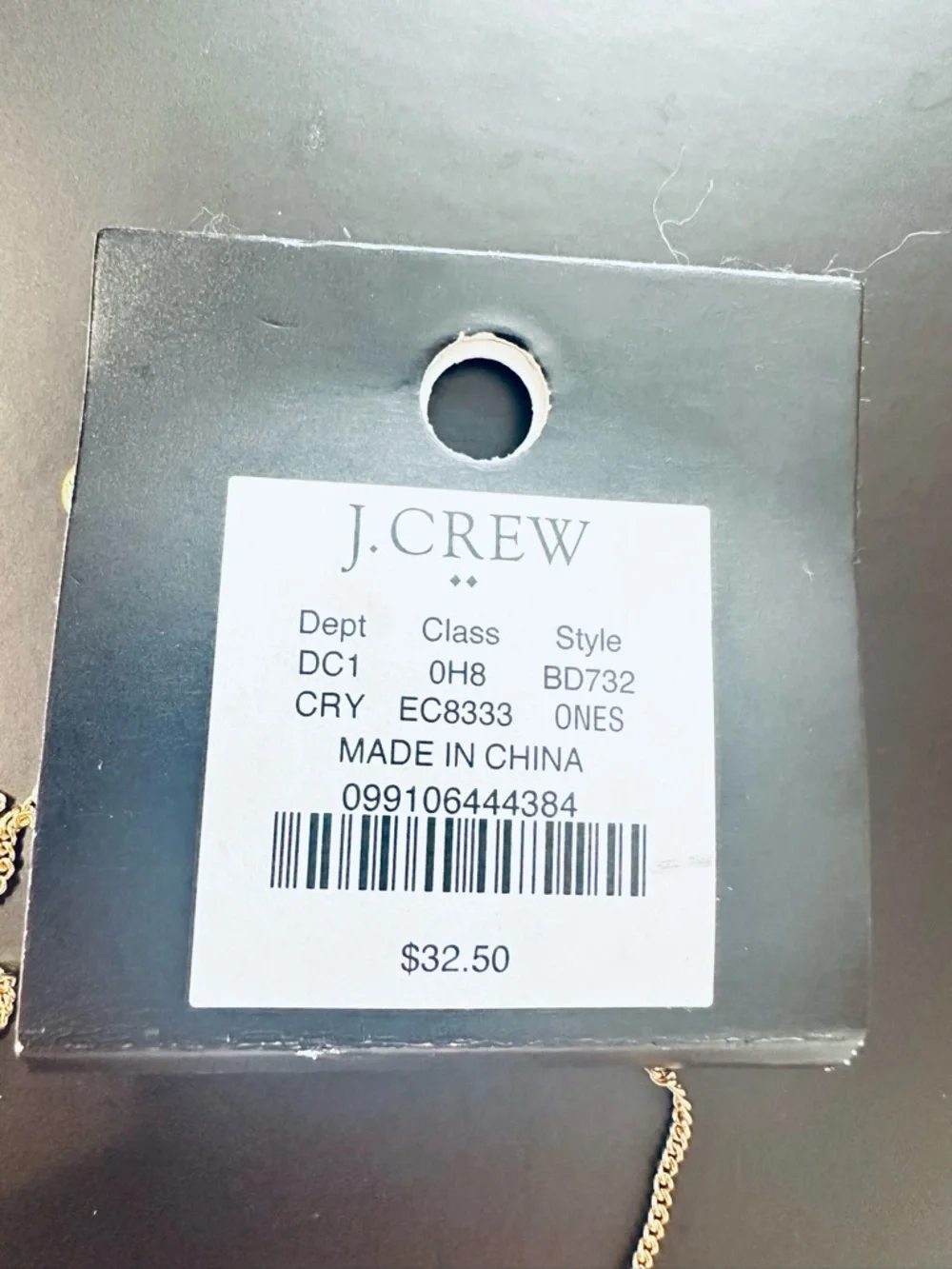 J. CREW ~ Gold-Tone Crystal Bow Necklace - Picture 7 of 8